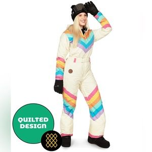 TIPSY ELVES WOMEN'S RETRO RAINBOW SNOW SUIT - NEW - SIZE SMALL